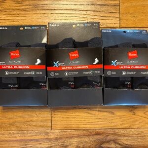 Men’s Hanes Black Ankle Socks